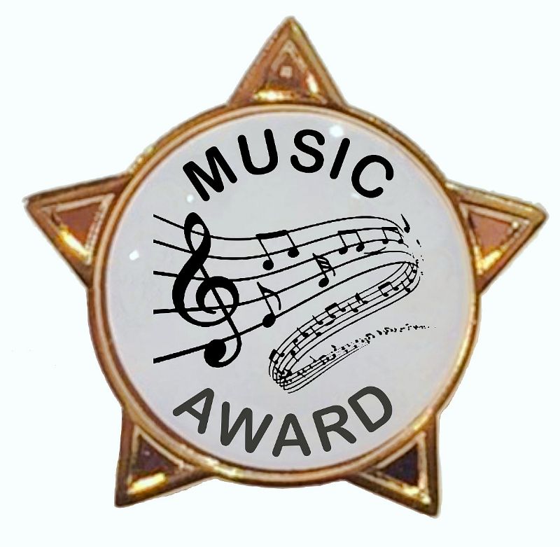 MUSIC AWARD star badge